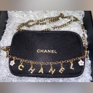 Chanel Cosmetic Bag (Pouch) With Chain